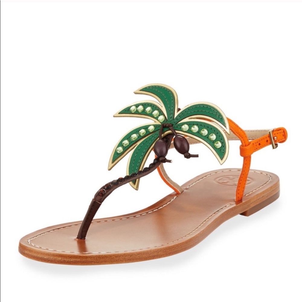 Tory Burch palm tree sandals size 7